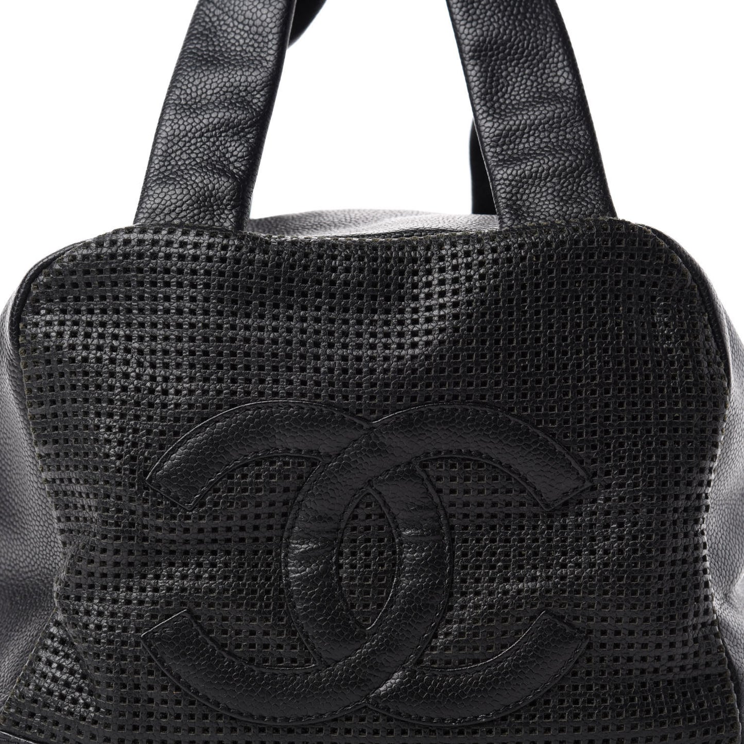 Caviar Perforated Bowler Black
