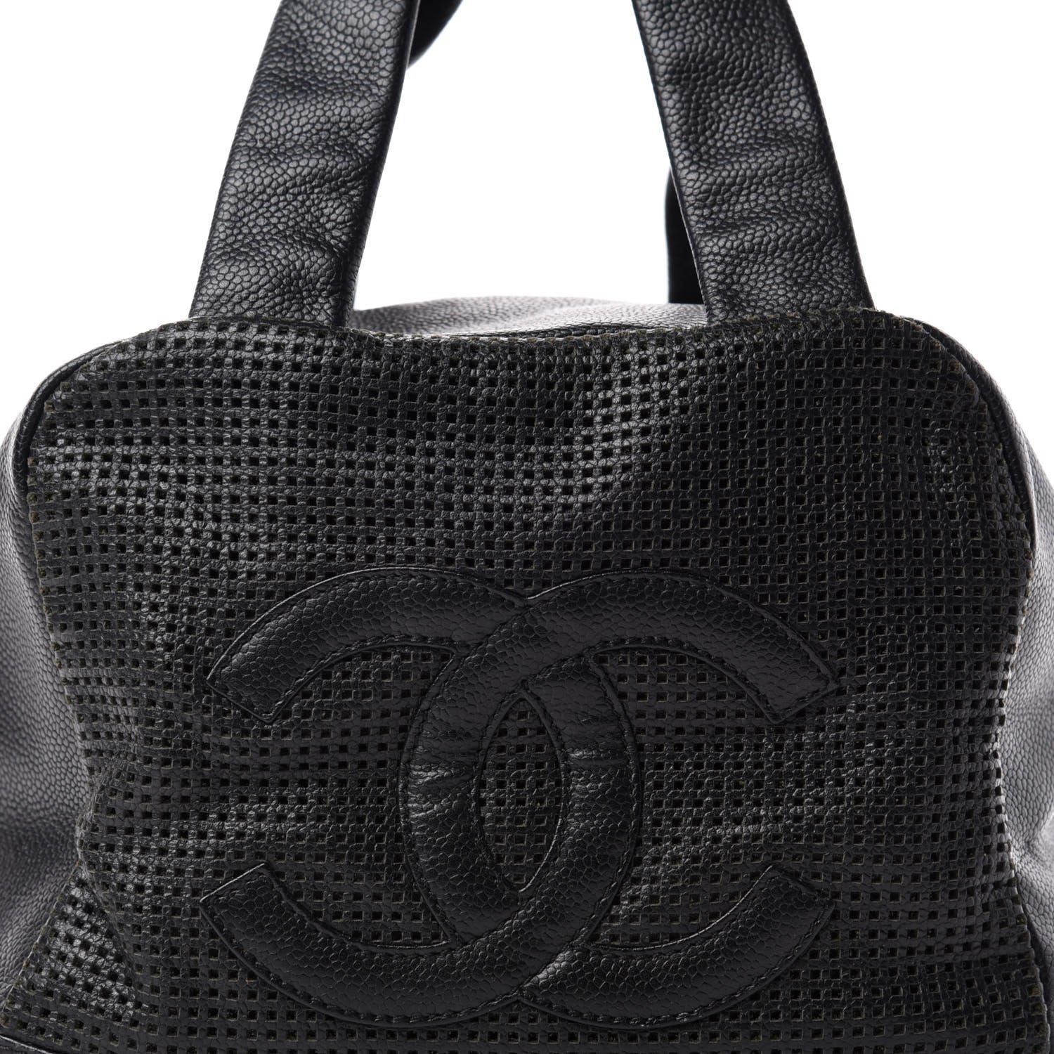 Chanel Caviar Perforated Bowler Black 10 of 10