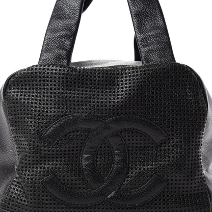 Chanel Caviar Perforated Bowler Black 10 of 10