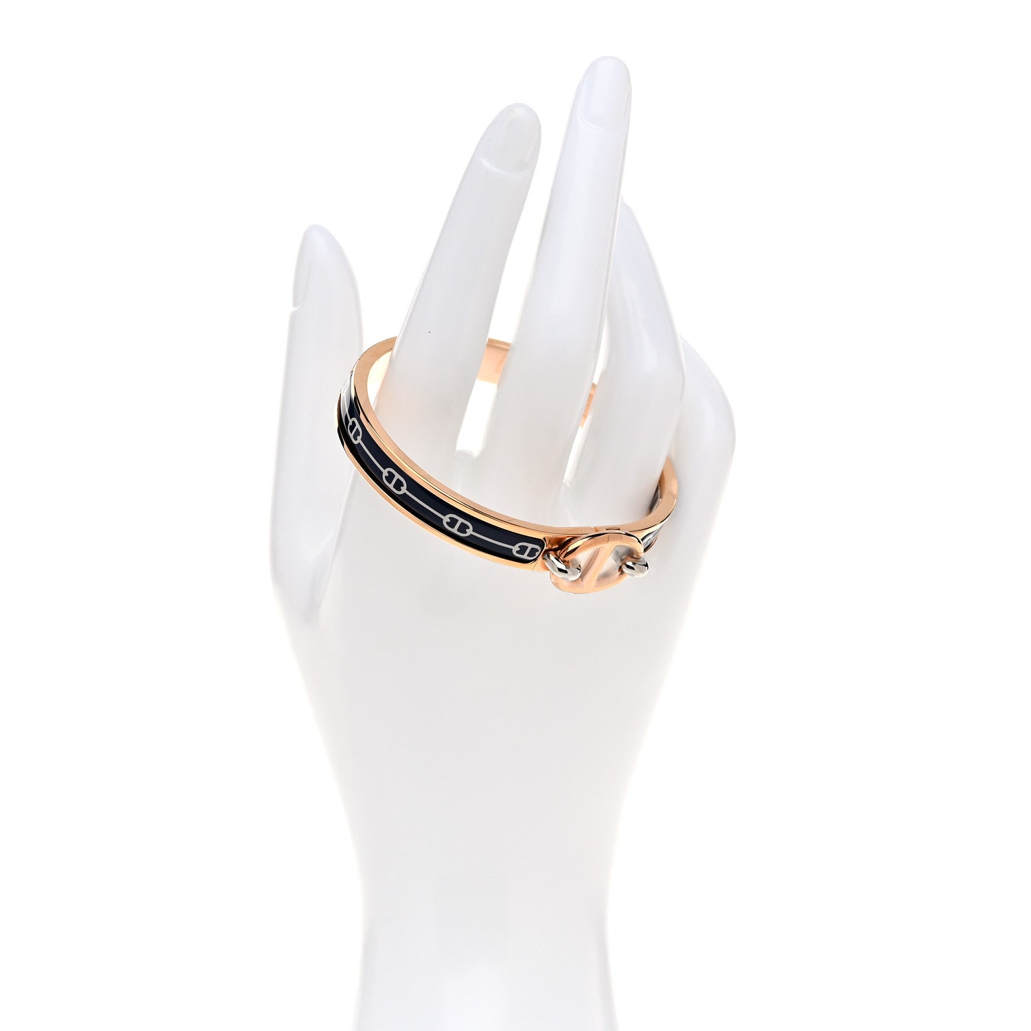 Hermes Enamel Mini Farandole Clic Chaine D'Ancre Bracelet GM Lilas 2 of 5