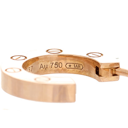 Cartier 18K Pink Gold Single LOVE Hoop Earring 7 of 8