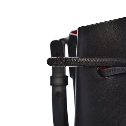 Mansur Gavriel Vegetable Tanned Calfskin Bucket Bag Black Flamma 9 of 13