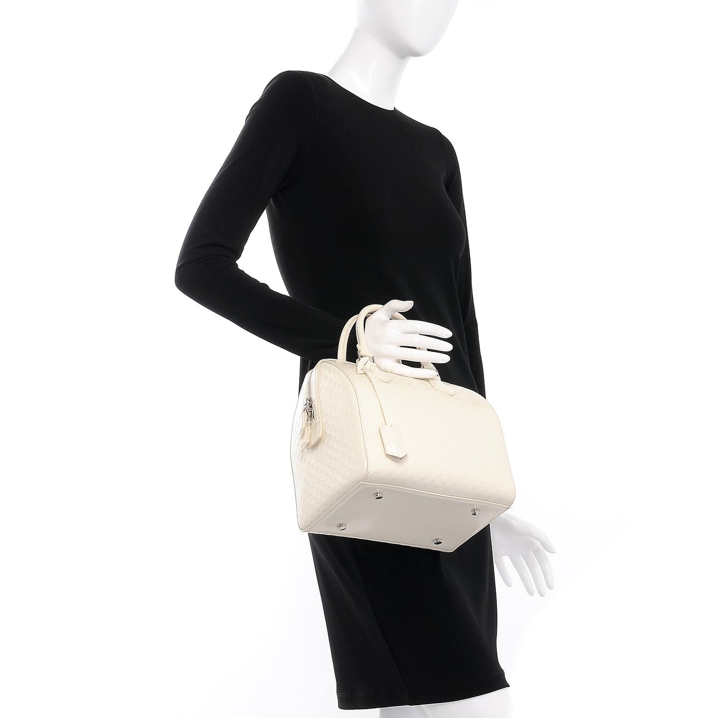 Damier Facette Speedy Cube MM Creme