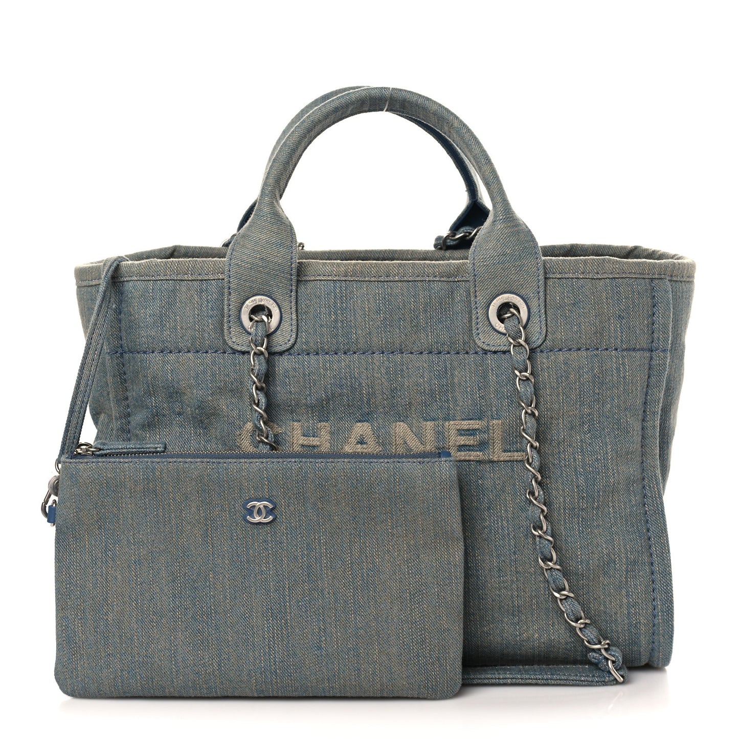 Denim Small Deauville Tote Light Blue