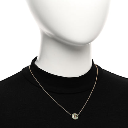Christian Dior 18K Yellow Gold Diamond Malachite Rose Des Vents Necklace 2 of 5