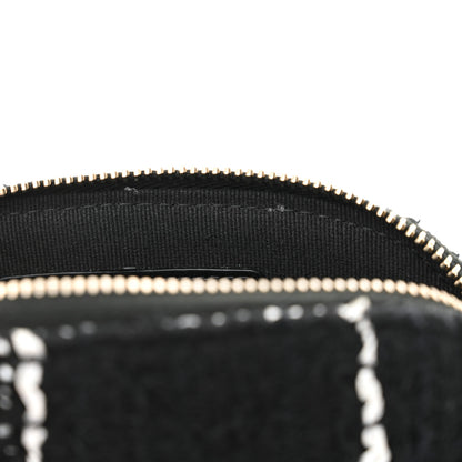 Chanel Tweed Quilted Mini Clutch With Chain Black White 13 of 14