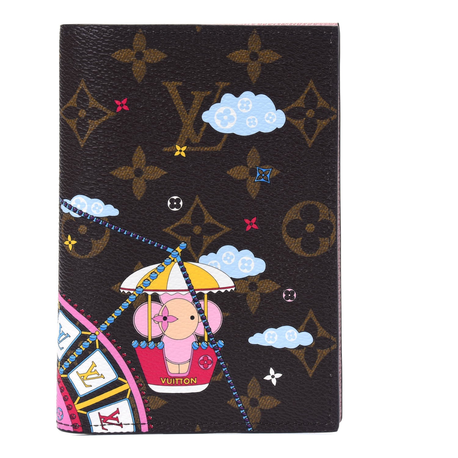 Louis Vuitton Monogram 2020 Christmas Animation Big Wheel Passport Cover Rose Ballerine 1 of 4