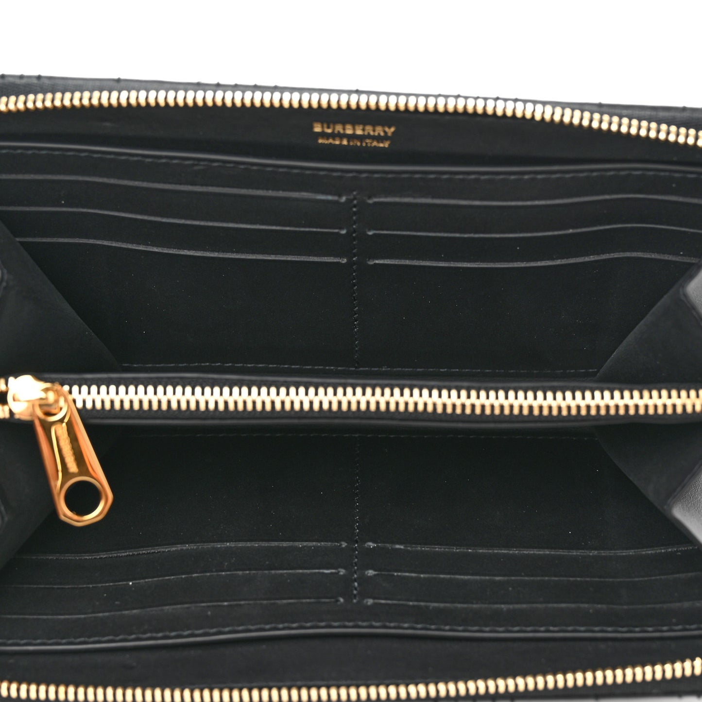 Lambskin Quilted Lola Zip Around Wallet Black