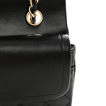 Chanel Lambskin Quilted Medium Double Flap Black 11 of 15
