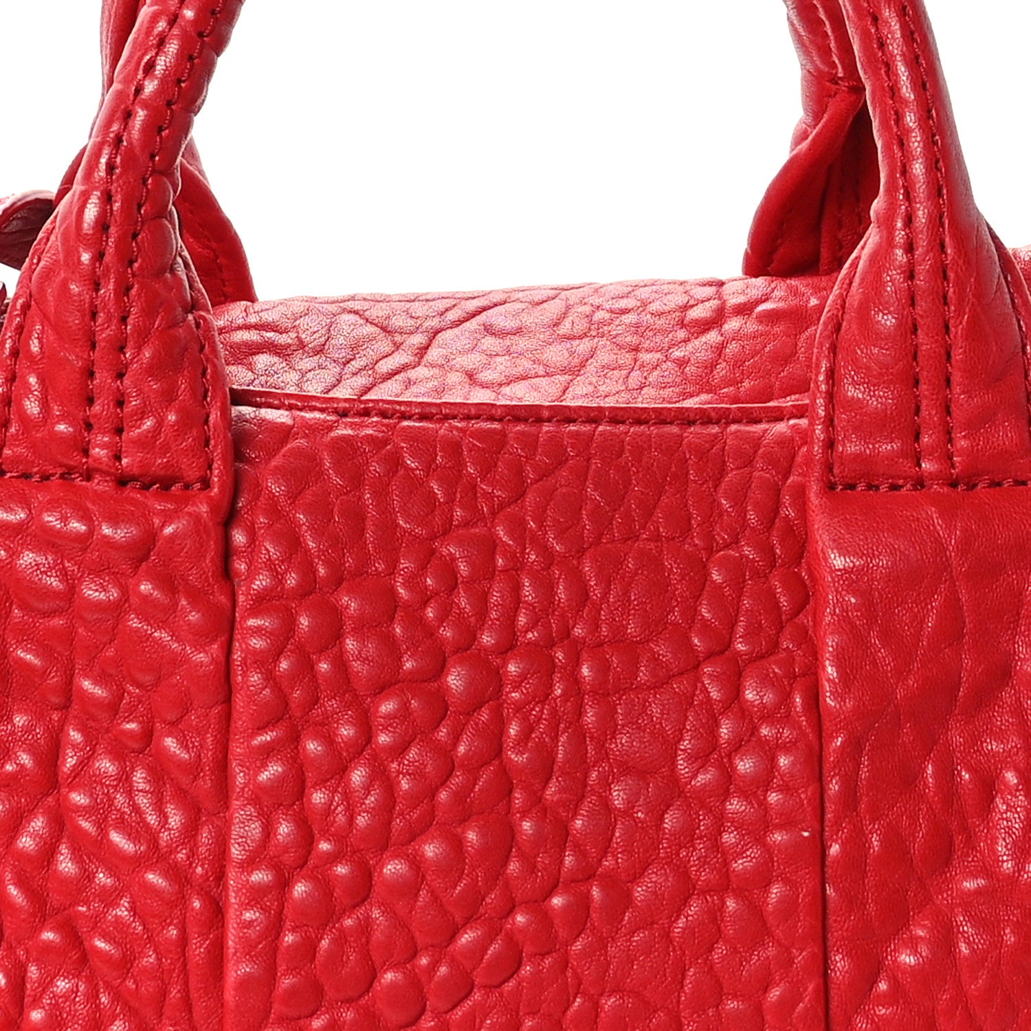 Alexander Wang Pebbled Lambskin Rockie Red Silver Hardware 8 of 12