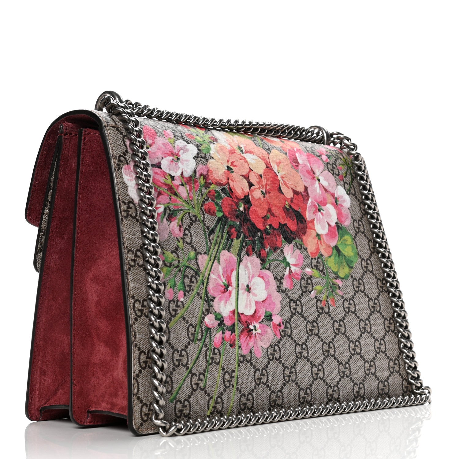 Gucci GG Supreme Monogram Blooms Medium Dionysus Shoulder Bag Beige Multicolor Dry Rose 3 of 6