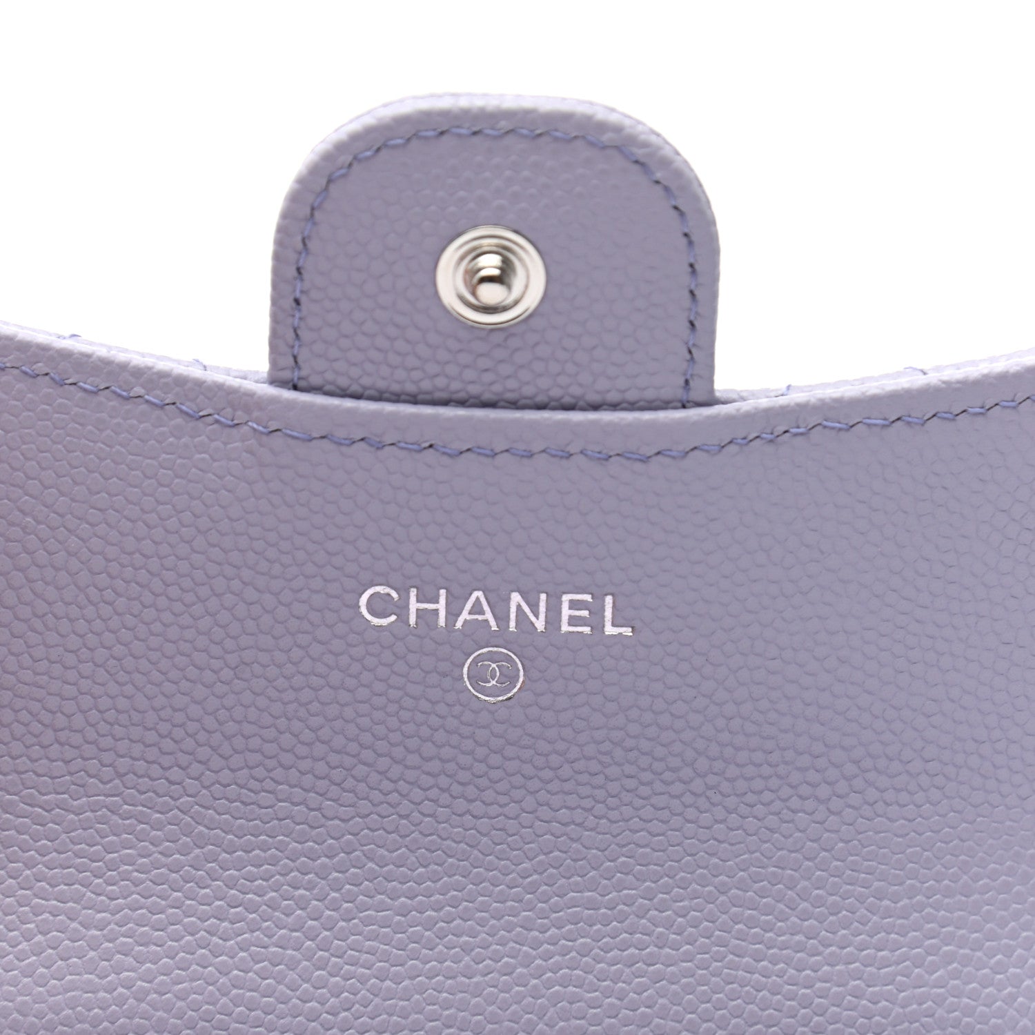 Chanel Caviar Quilted Flap Card Holder Wallet Light Purple 5 of 7