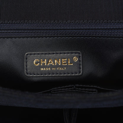 Chanel Wool Velvet Quilted Parisian Stroll Messenger Navy 6 of 9