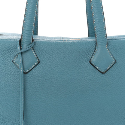 Hermes Taurillon Clemence Victoria II 35 Blue Jean 8 of 13
