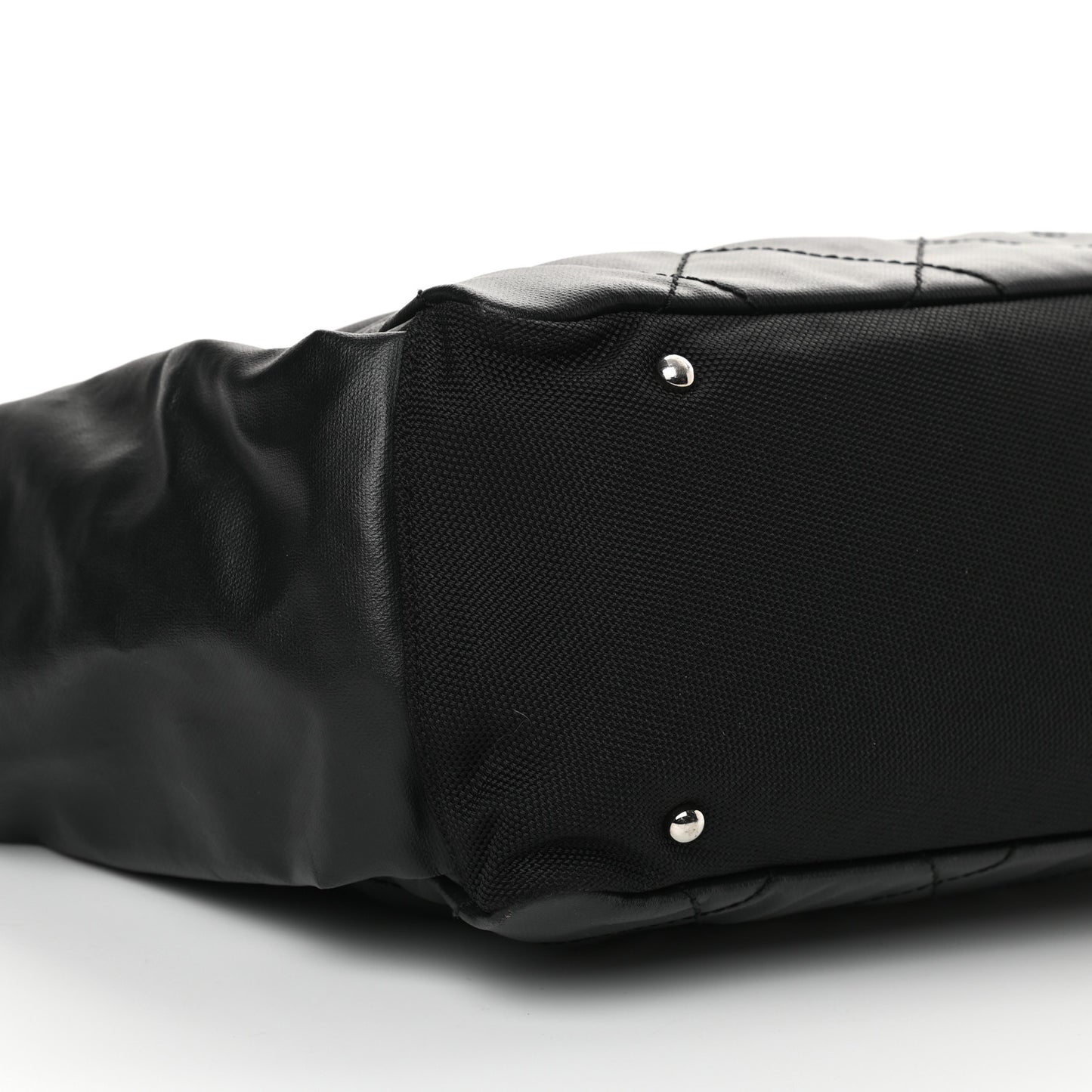 Coated Canvas Large Paris Biarritz Tote Black