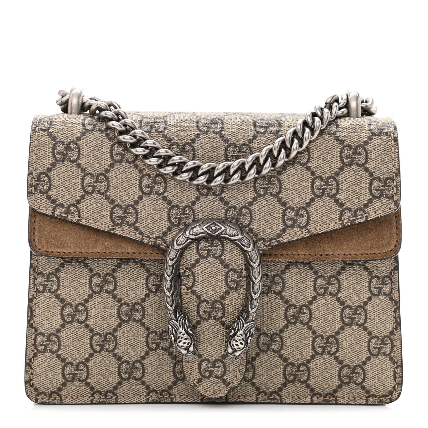 Gucci GG Supreme Monogram Mini Dionysus Shoulder Bag Taupe 1 of 11