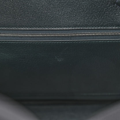Hermes Togo Swift Officier Birkin 35 Bleu Nuit Vert Cypress 11 of 13
