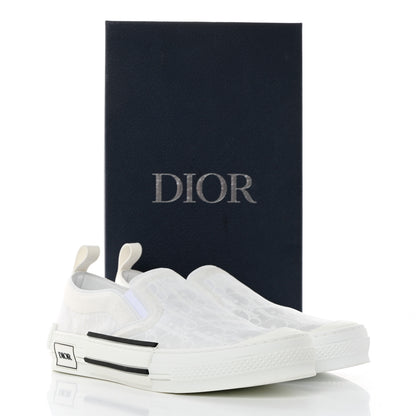 Christian Dior Technical Canvas Oblique Mens B23 Slip On Sneakers 42 White 9 of 9
