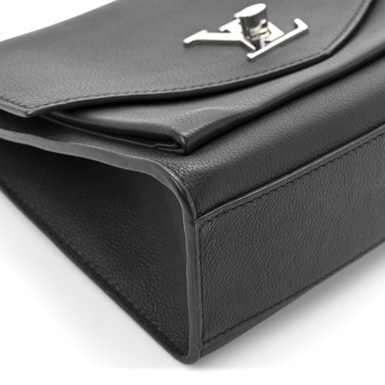 Louis Vuitton Soft Calfskin Mylockme Chain Bag BB Black 11 of 12