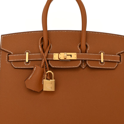 Hermes Epsom Birkin Sellier 25 Gold 8 of 13