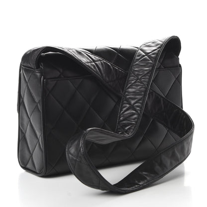 Chanel Lambskin Quilted CC Flap Shoulder Bag Black 3 of 10