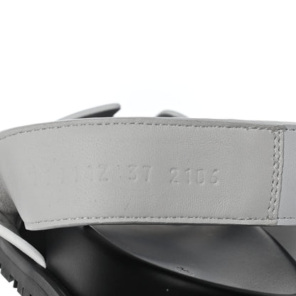 Hermes Calfskin Womens Chypre Sandals 37 White 8 of 10