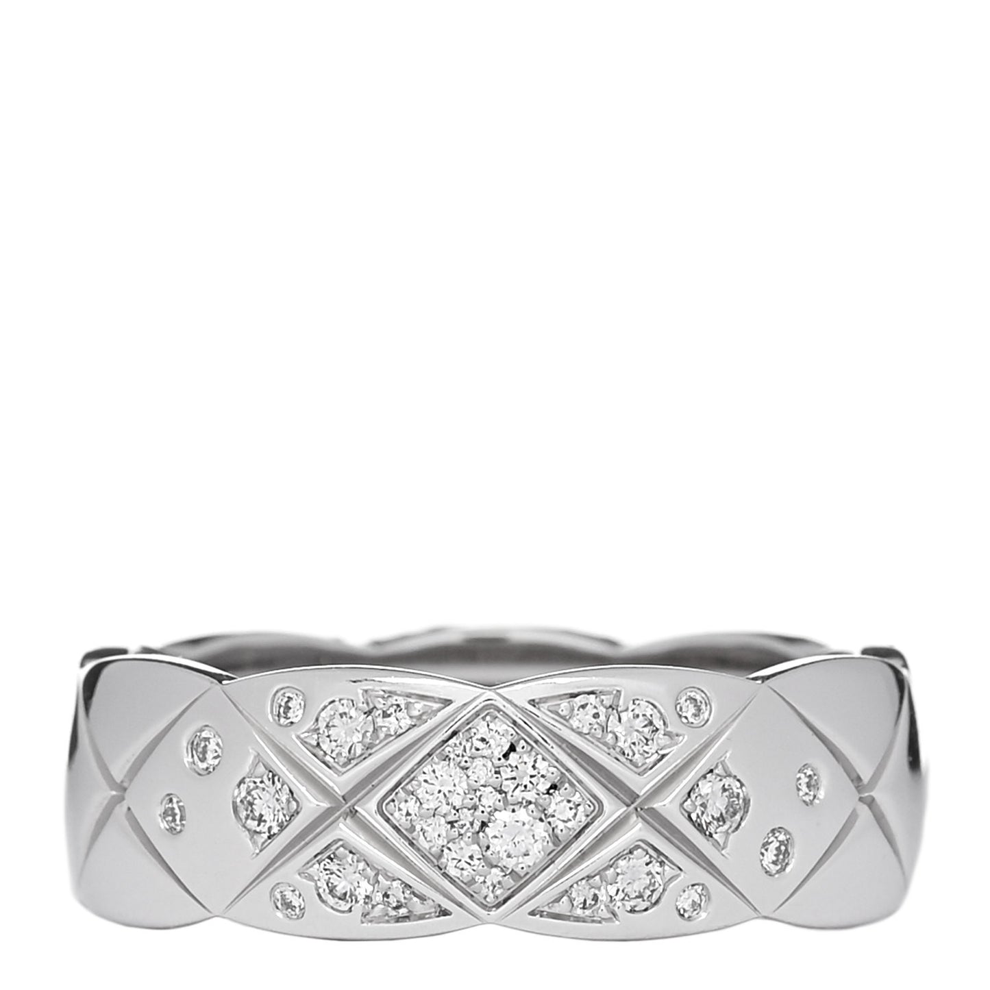 18K White Gold Diamond Small Coco Crush Ring 56 7.75