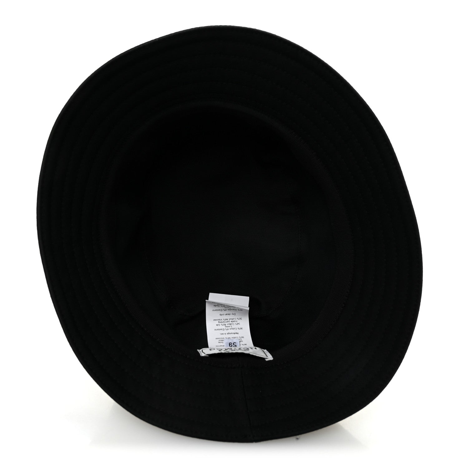 Hermes Cotton Embroidered Harper Emile Bucket Hat 59 Black 7 of 8