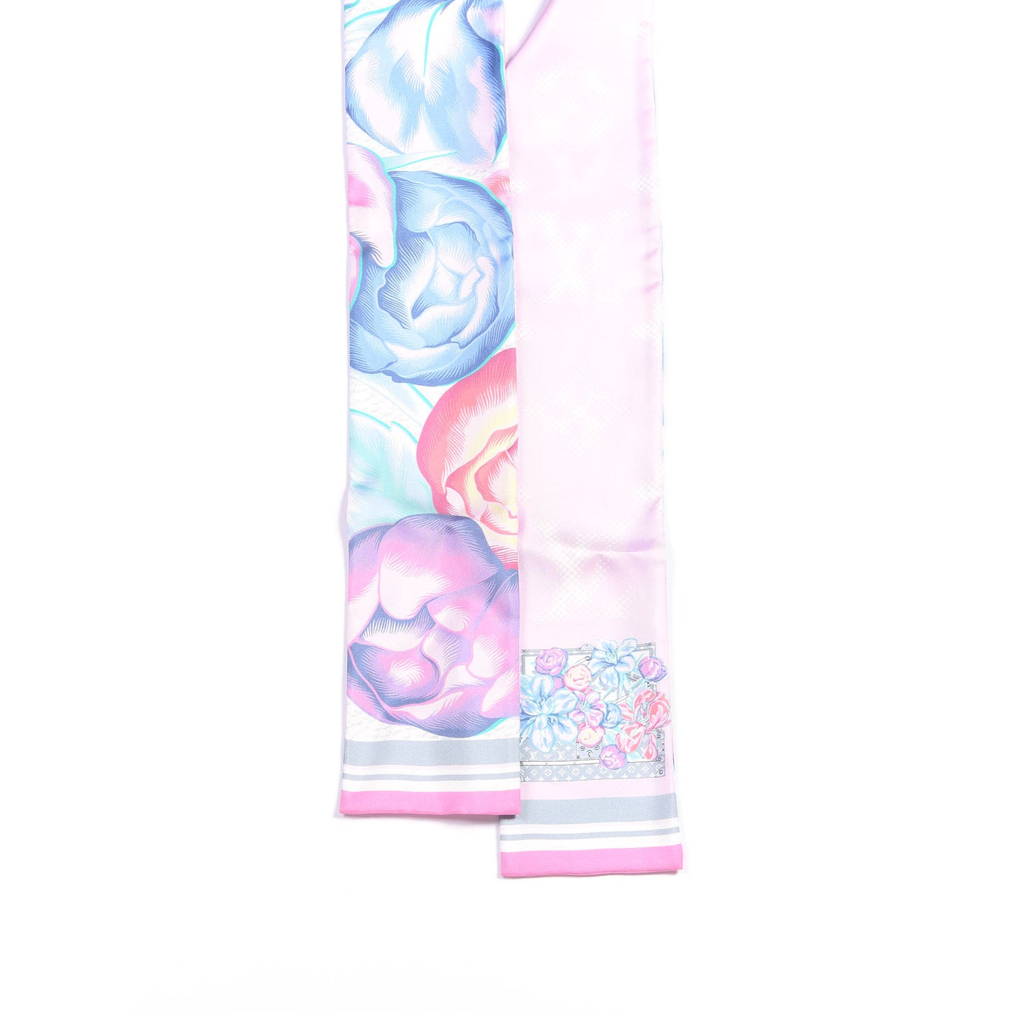 Silk Monogram Malle Fleurs Bandeau Mauve