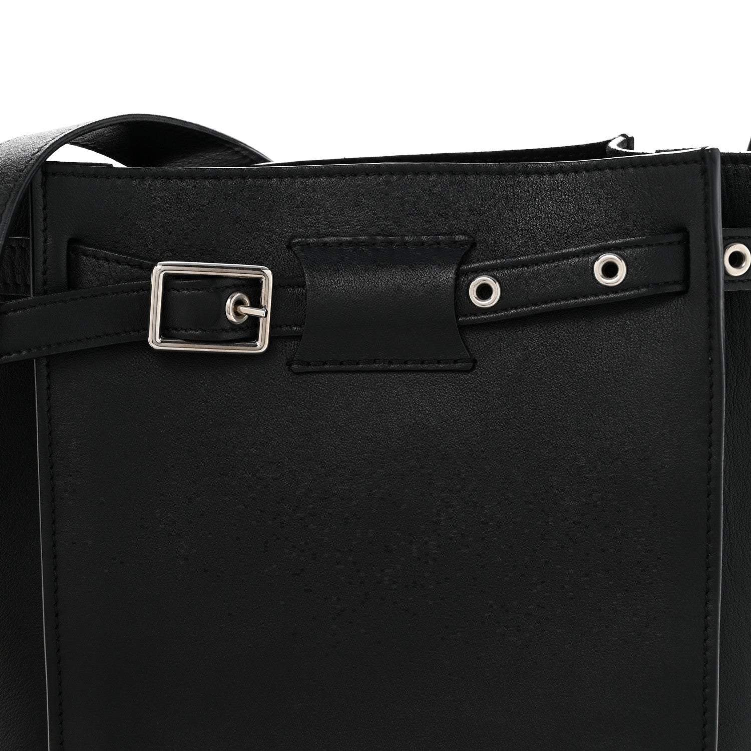 Celine Supple Grained Calfskin Long Strap Big Bag Bucket Black 8 of 14
