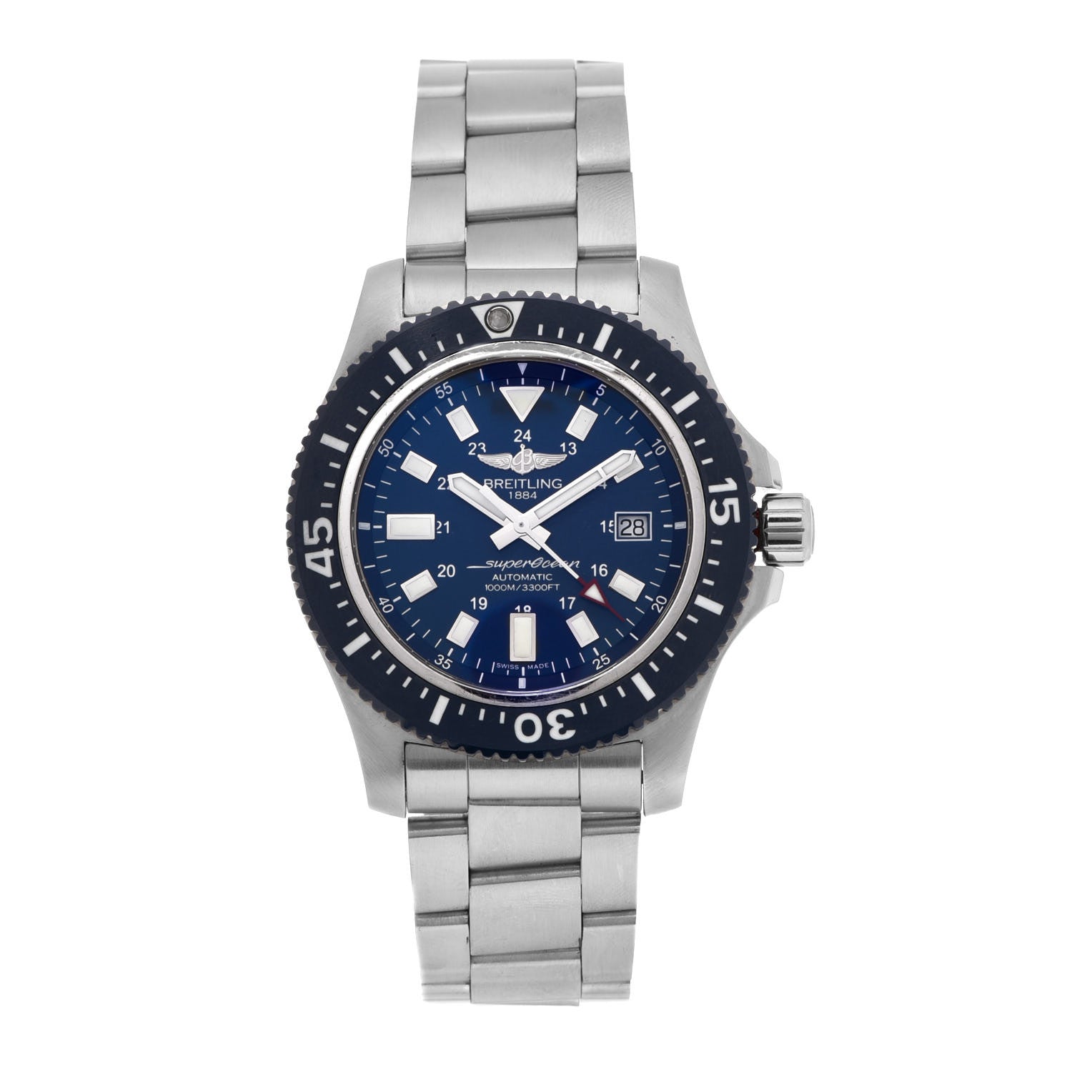 Breitling Stainless Steel 44mm SuperOcean Automatic Watch Blue Y17393 1 of 5