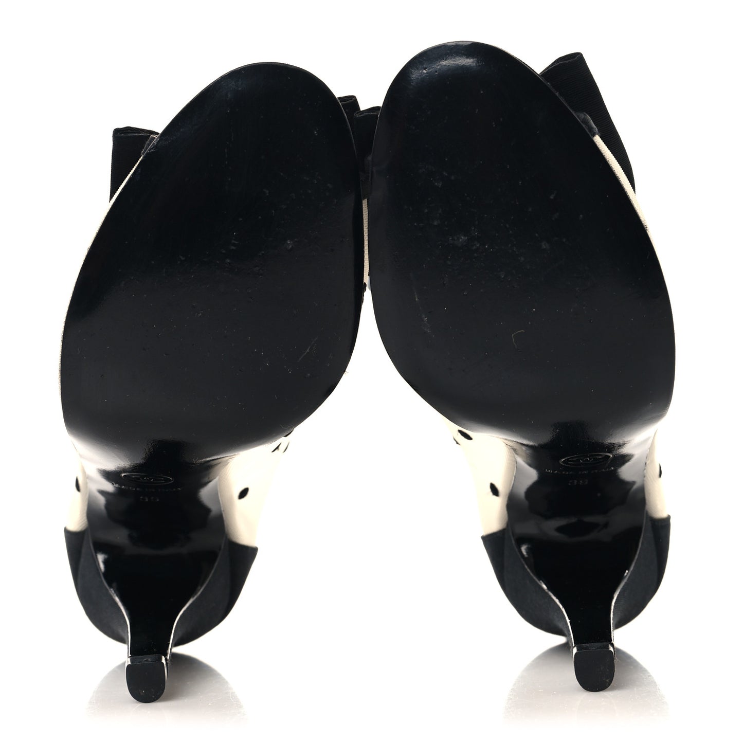 Mesh Grosgrain Bow Peep Toe Booties 39 Black