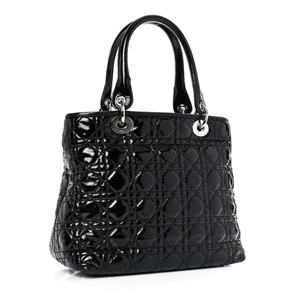 Christian Dior Patent Cannage Small Dior Soft Shopping Tote Black 3 of 19
