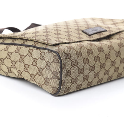 Gucci Monogram Small Flap Messenger Bag Beige Dark Brown 7 of 8