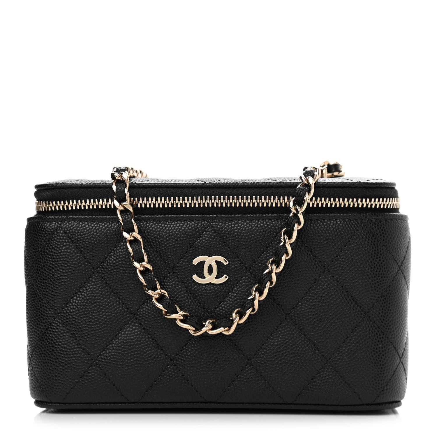 Chanel Caviar Quilted Small Vanity Case With Chain Black 1 of 12