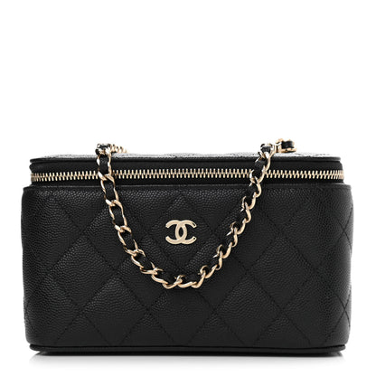 Chanel Caviar Quilted Small Vanity Case With Chain Black 1 of 12