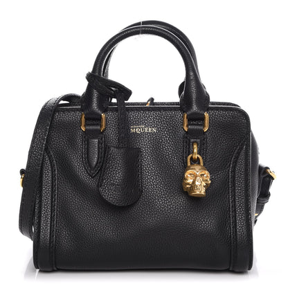 Alexander McQueen Pebbled Calfskin Mini Padlock Tote Black 1 of 9