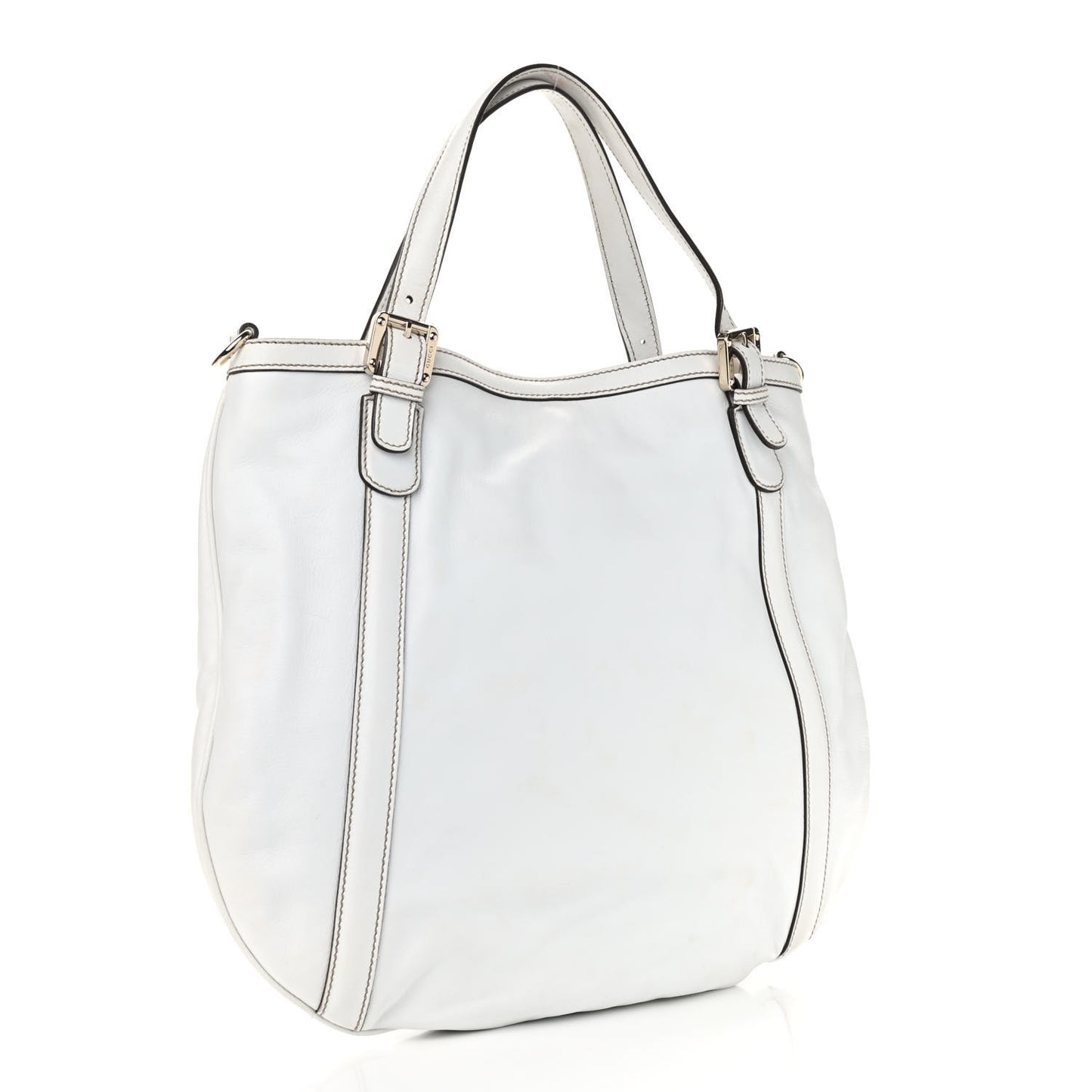 Calfskin Medium Britt Tote Off White