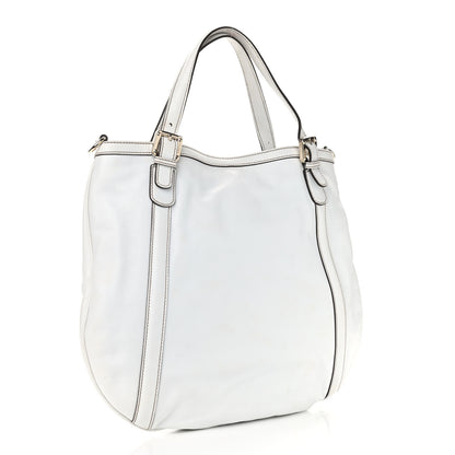 Gucci Calfskin Medium Britt Tote Off White 3 of 14