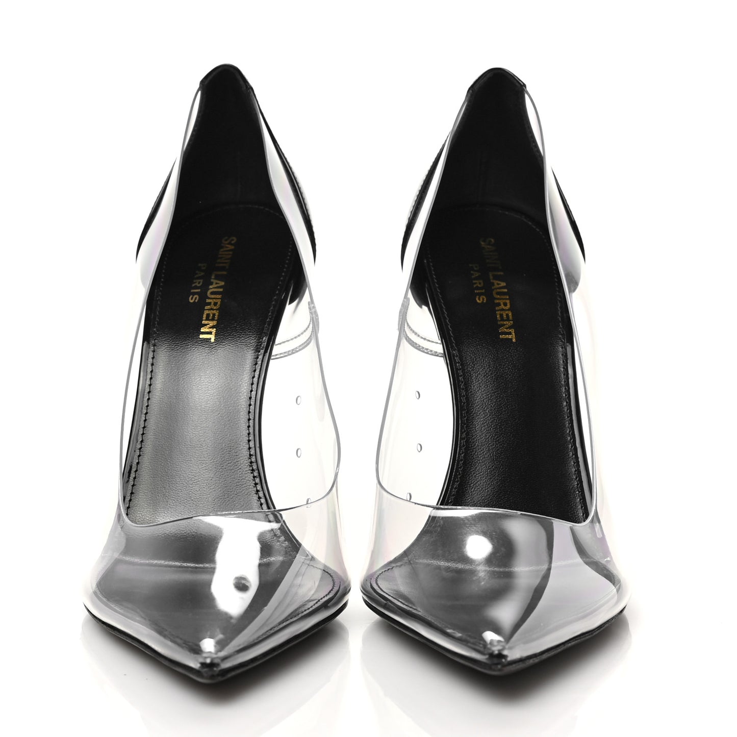 Patent Calfskin PVC Opyum 110 Pump 40 Black Transparent