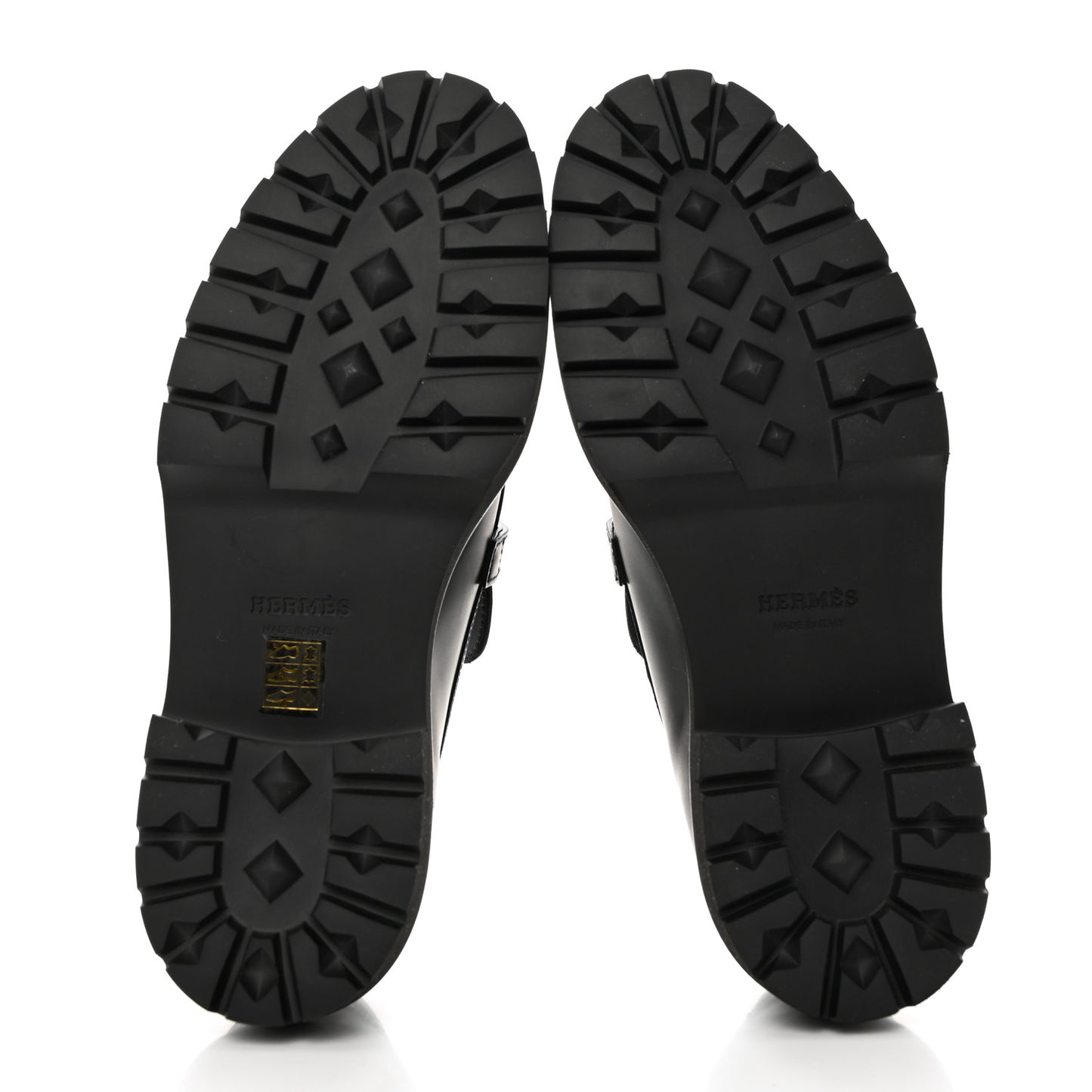 Glazed Calfskin Mens Icone Loafers 43 Black