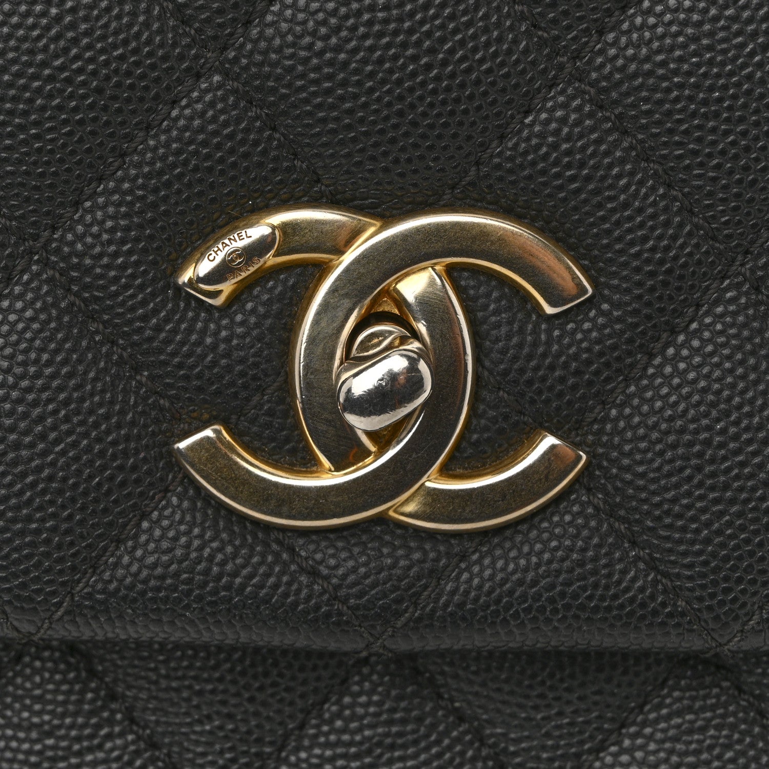 Chanel Caviar Lizard Quilted Small Coco Handle Flap Black 11 of 17