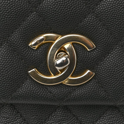 Chanel Caviar Lizard Quilted Small Coco Handle Flap Black 11 of 17