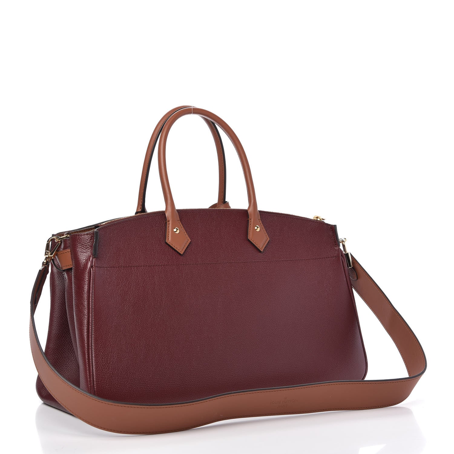 Louis Vuitton Calfskin All Set Bordeaux Tan 3 of 9