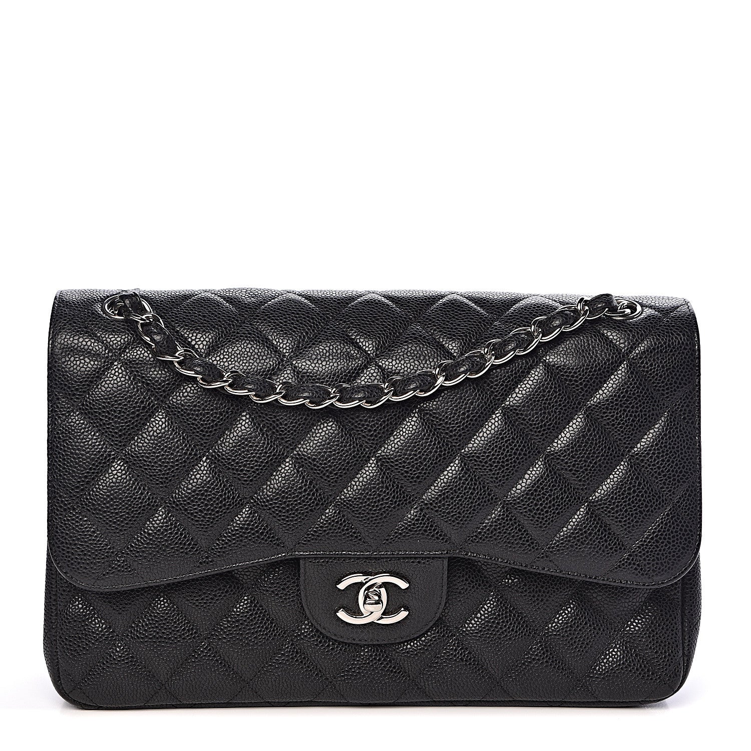 Chanel Caviar Quilted Jumbo Double Flap Black 1 of 10