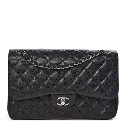 Chanel Caviar Quilted Jumbo Double Flap Black 1 of 10