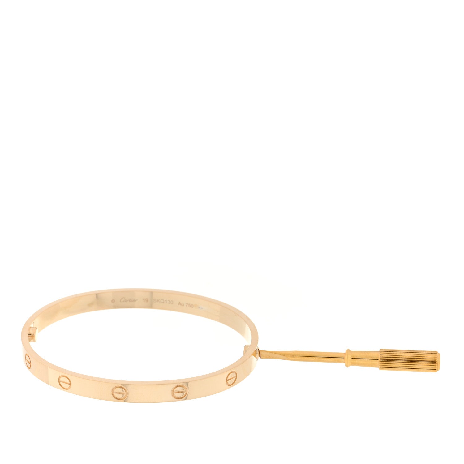 Cartier 18K Yellow Gold LOVE Bracelet 19 4 of 5