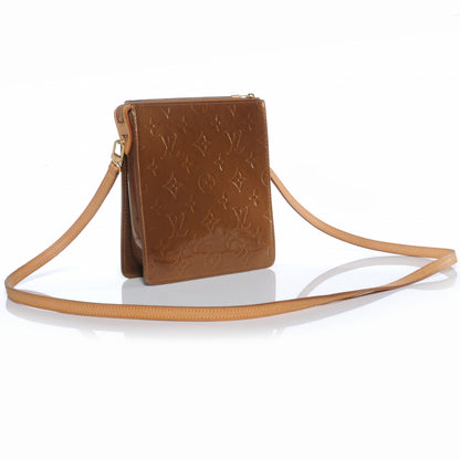 Louis Vuitton Patent Mott Long Strap Bronze 3 of 9