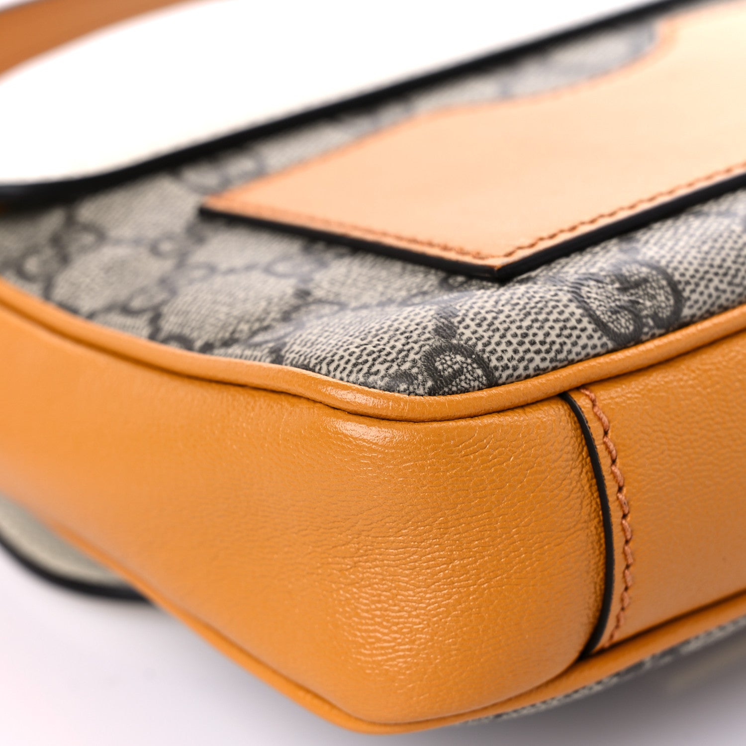 Gucci GG Supreme Monogram Calfskin Mini Padlock Flap Pocket Shoulder Bag Beige Mystic White Sun Oil 10 of 16