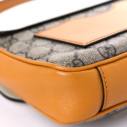 Gucci GG Supreme Monogram Calfskin Mini Padlock Flap Pocket Shoulder Bag Beige Mystic White Sun Oil 10 of 16